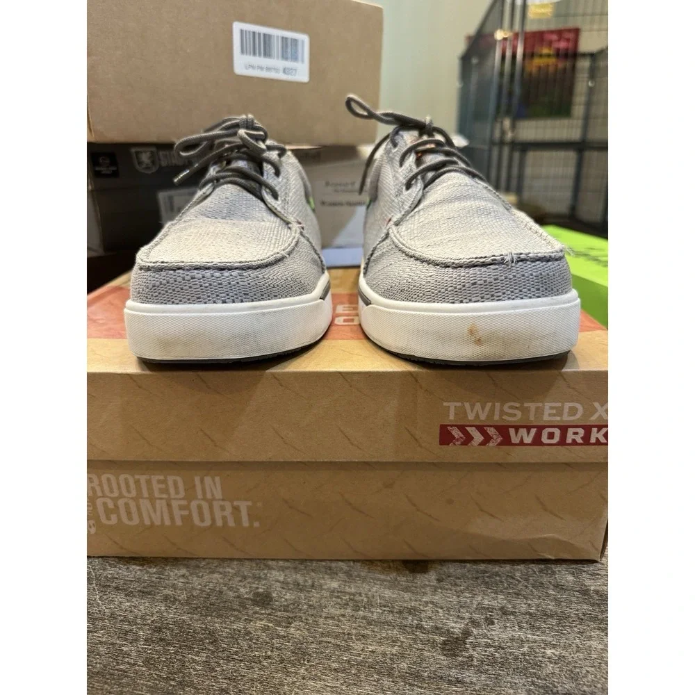 Twisted X Hooey Men Loper Shoes Grey Brown Size 10.5 Casual Work Western MHYC018